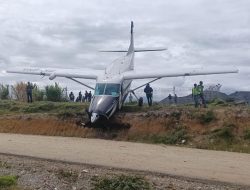 Pesawat Smart Air Tergelincir di Lanny Jaya, Papua